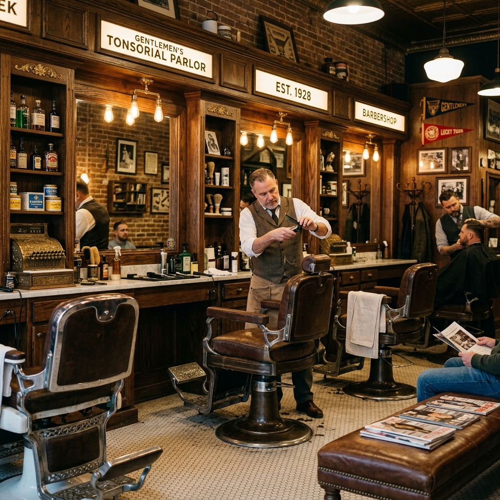 Vintage Barbershop Interior