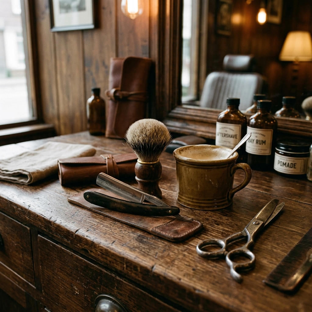 Vintage barbershop tools